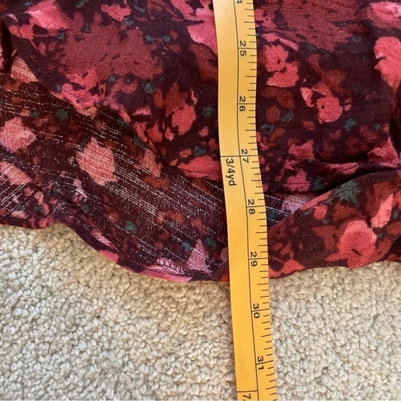 Free People Berry Wine Floral All the Right Ruffles Romper Size XS - Picture 10 of 10